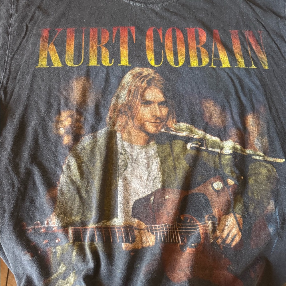 Kurt Cobain Graphic Men's Shirt - Black